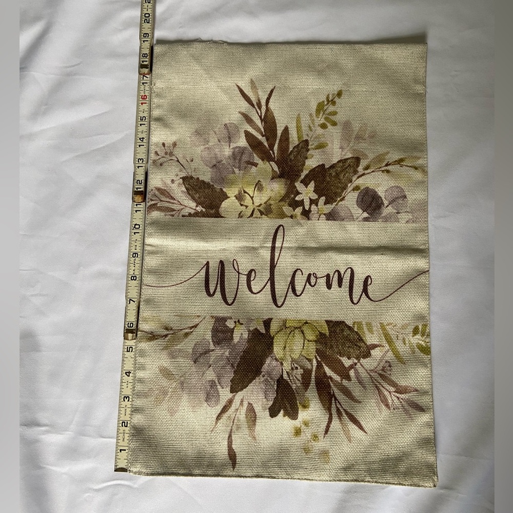 Welcome garden flag